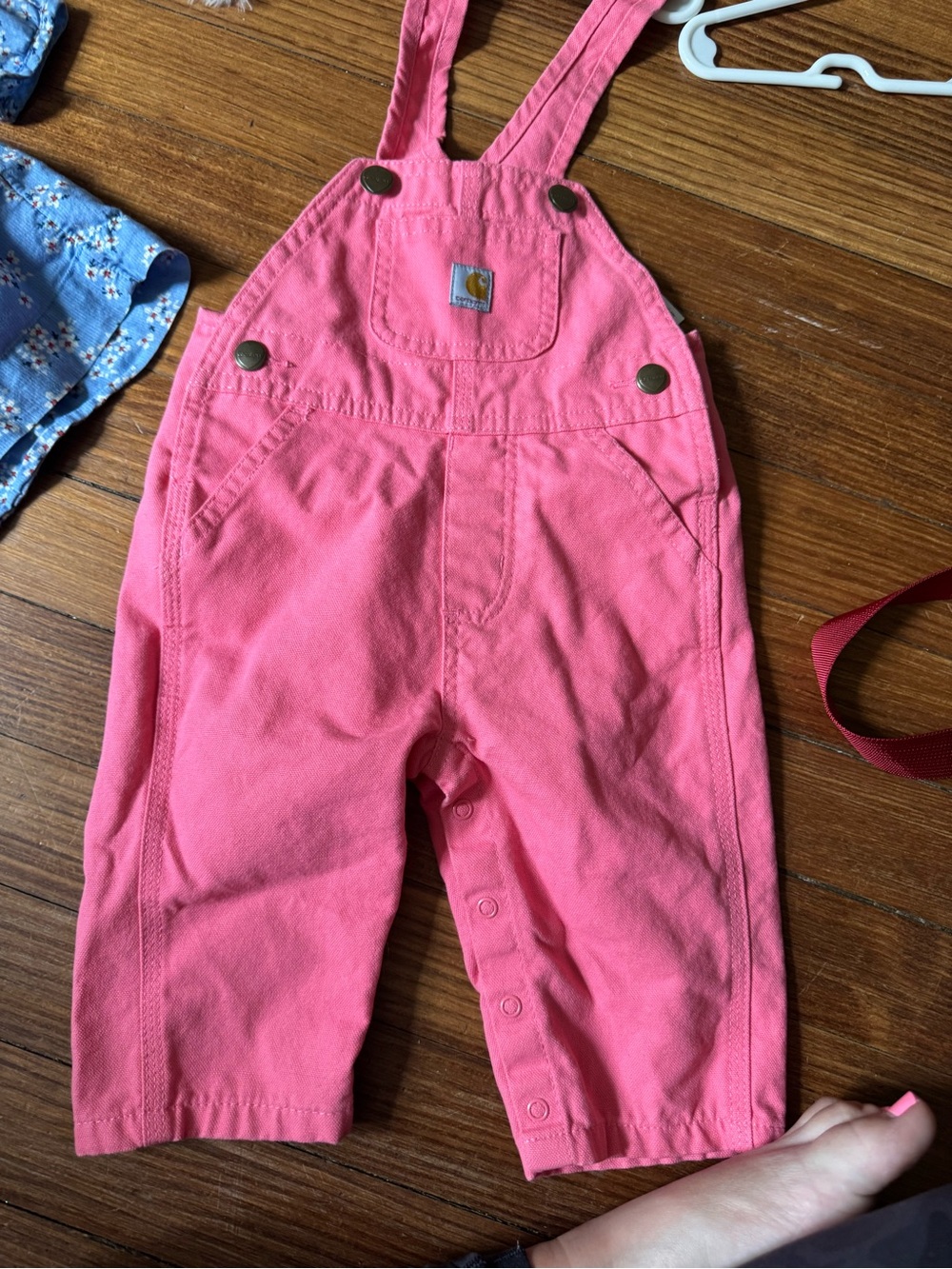 Carhartt Bright Pink Toddler Cotton Overalls